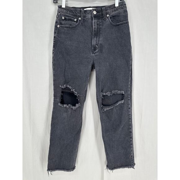 Abercrombie & Fitch Denim - Abercrombie Fitch Jeans Womens 28 6 Short Black Ankle Straight Ultra High Rise